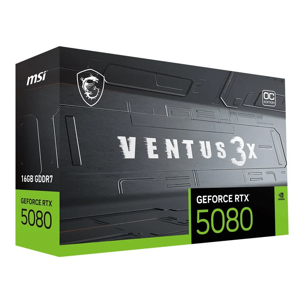 GPU RTX 5080 16GB OC MSI VENTUS X3 PLUS BLACK